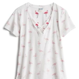 Tallis Reverse Screen Print Graphic Knit Top